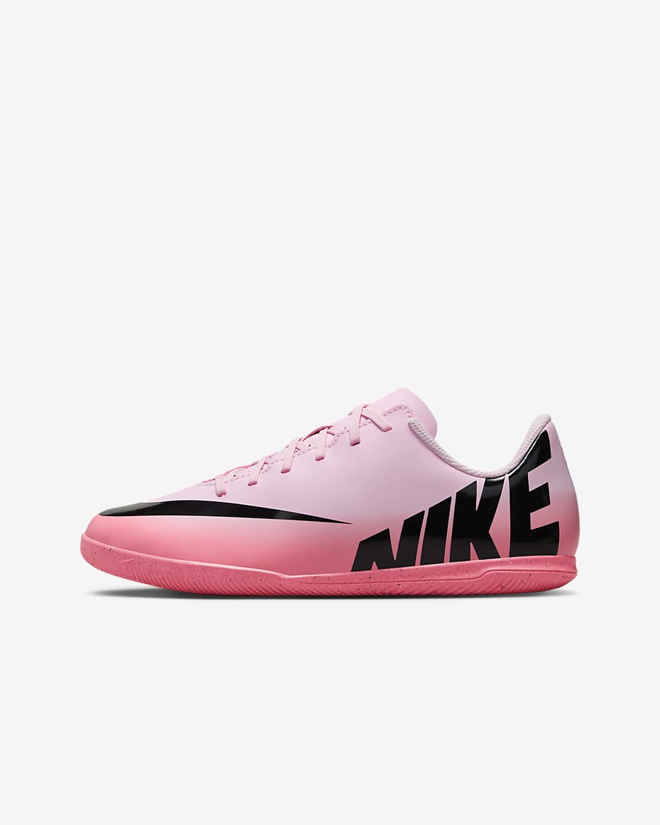 รองเท้าฟุตบอลไม่หุ้มข้อเด็กเล็ก/เด็กโต IC Nike Jr. Mercurial Vapor 15 Club - Pink Foam/ดำ