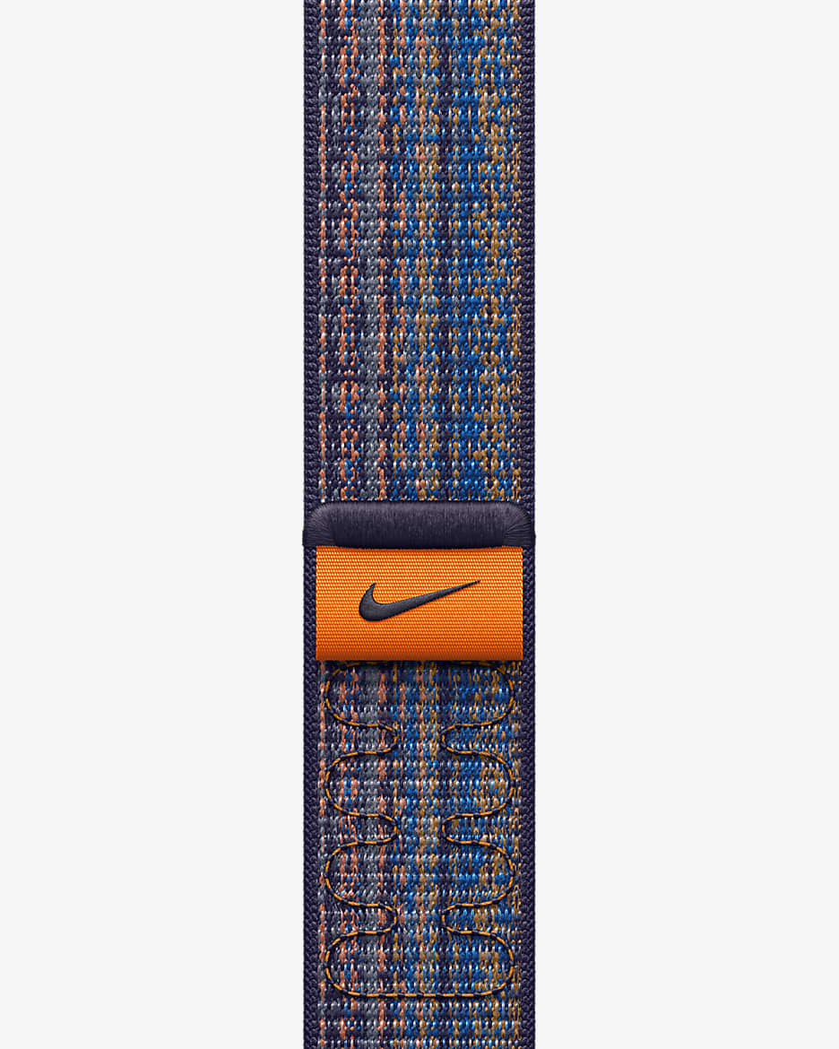 Opaska sportowa Nike w kolorze Game Royal / pomarańczowym do koperty 45 mm - Game Royal/Pomarańczowy