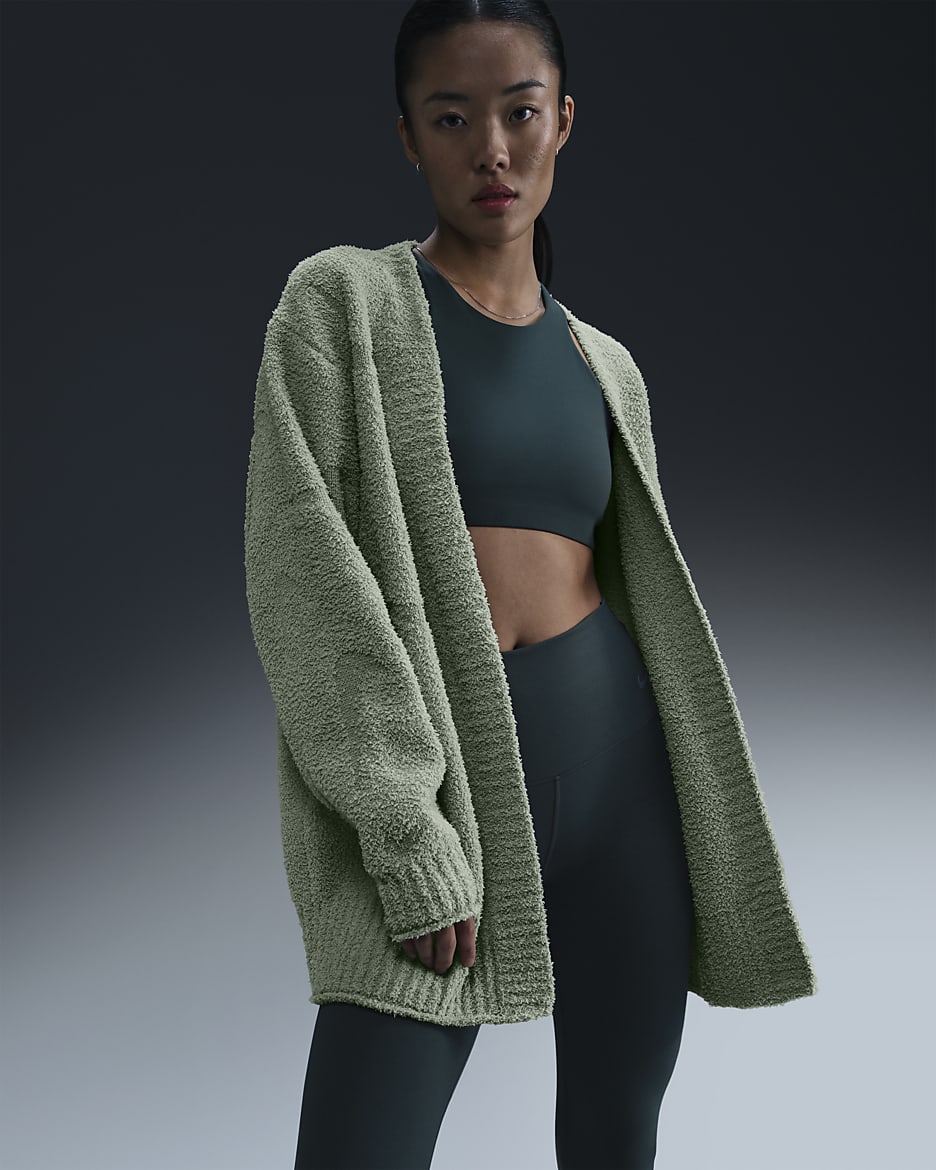 Nike Sportswear Phoenix Cozy Bouclé Women's Oversized Knit Cardigan - Jade Horizon
