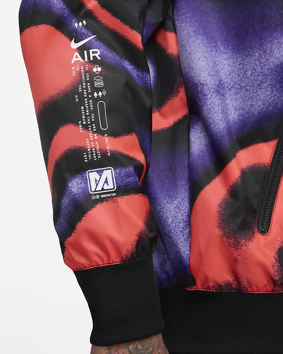 Casaco entrançado com forro Nike Sportswear Windrunner para homem - Roxo Field