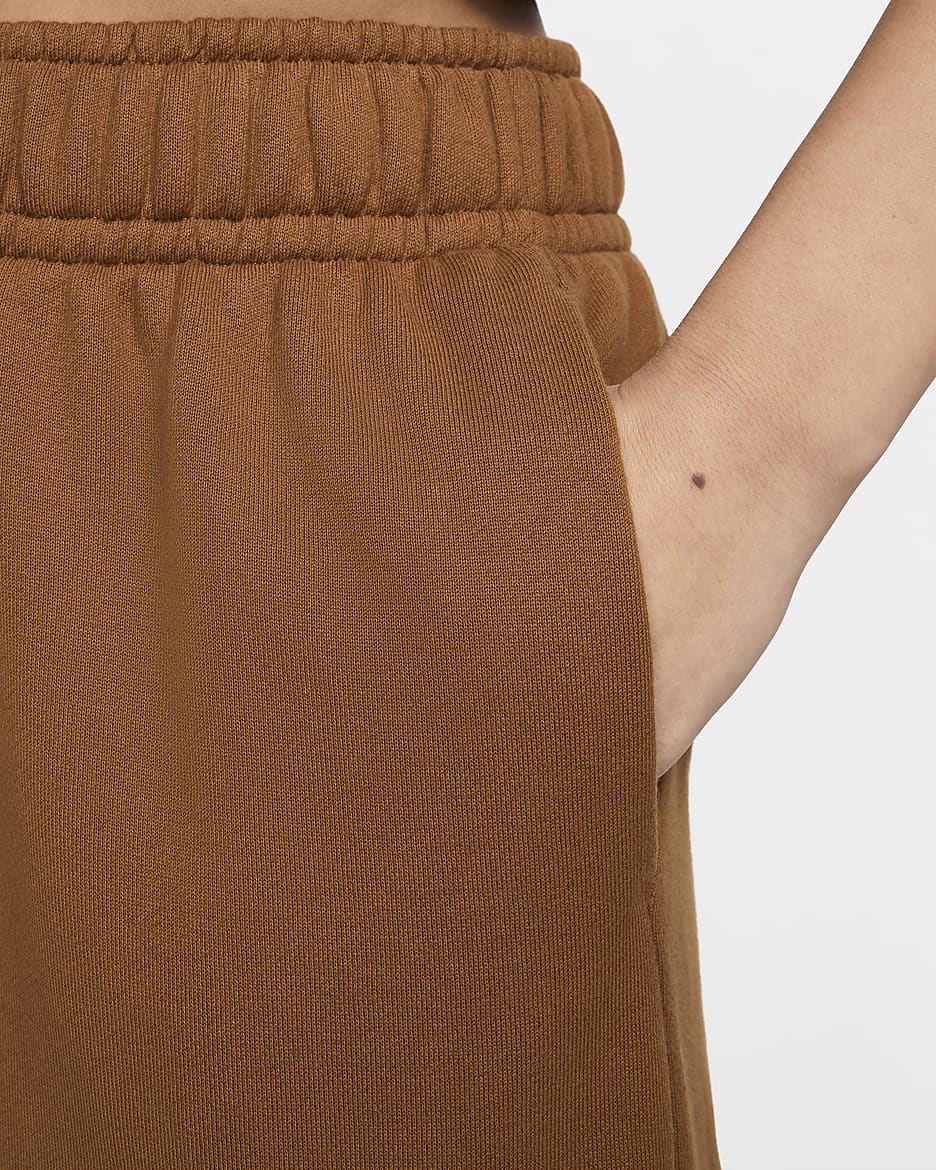 Nike Sportswear Women's Low-Rise Oversized French Open-Hem Terry Pants - Light British Tan/Black