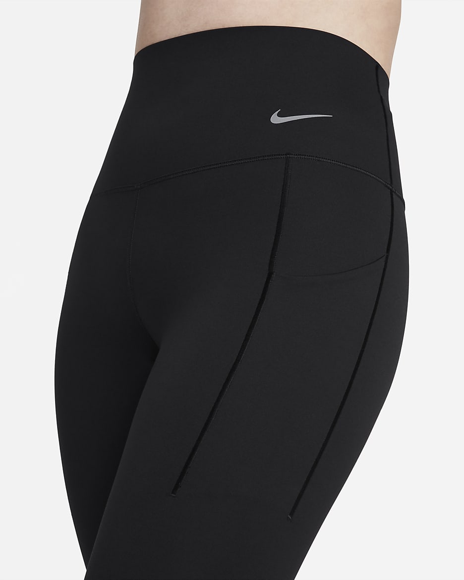 Nike Universa Women's Medium-Support High-Waisted Leggings with Pockets - Black/Black