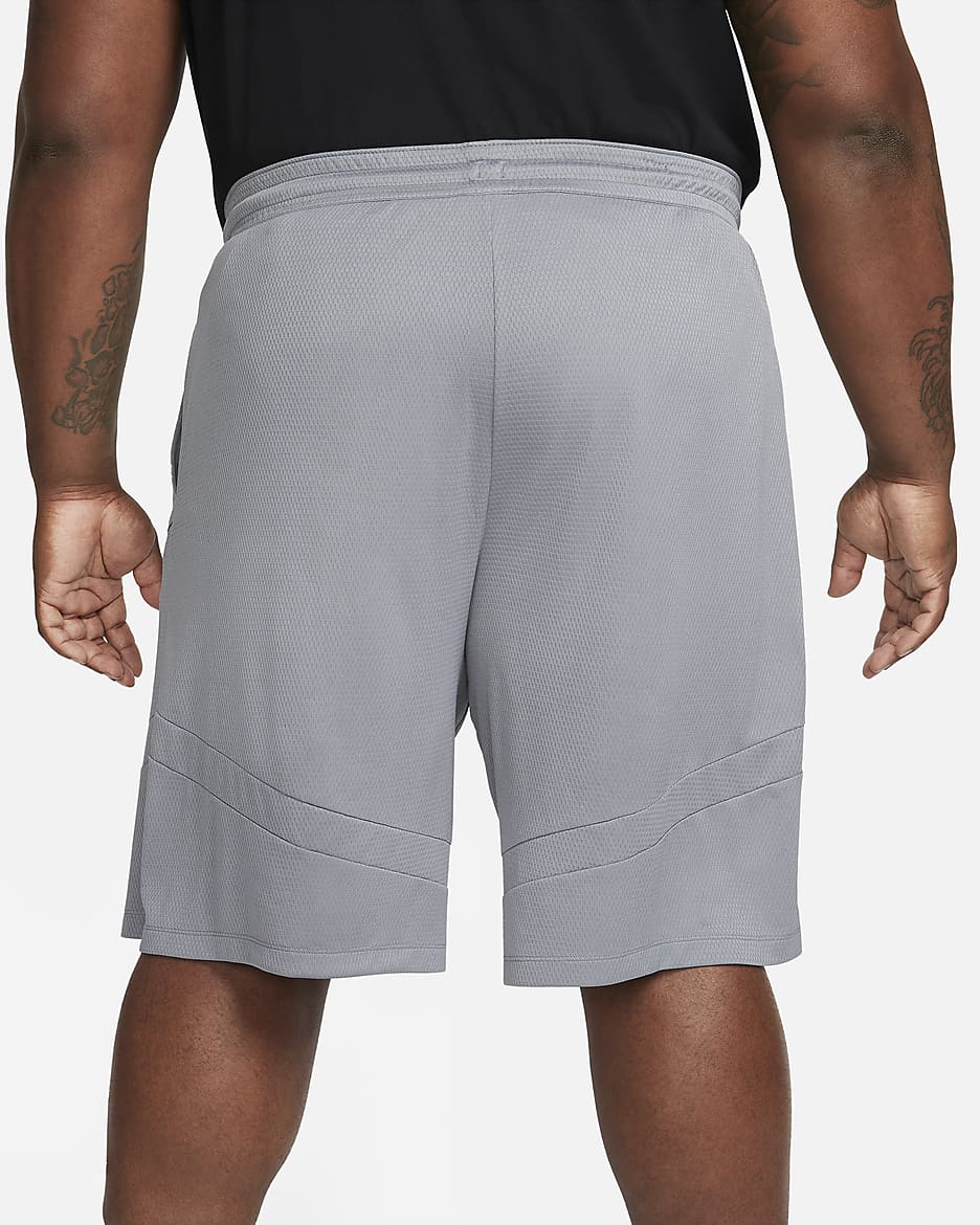 Nike Icon Dri-FIT basketbalshorts voor heren (28 cm) - Cool Grey/Cool Grey/Zwart