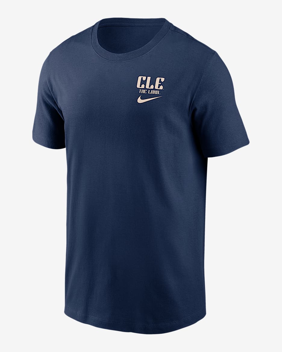 Playera Nike de la MLB para hombre Cleveland Guardians City Connect 2-Hit - Azul marino