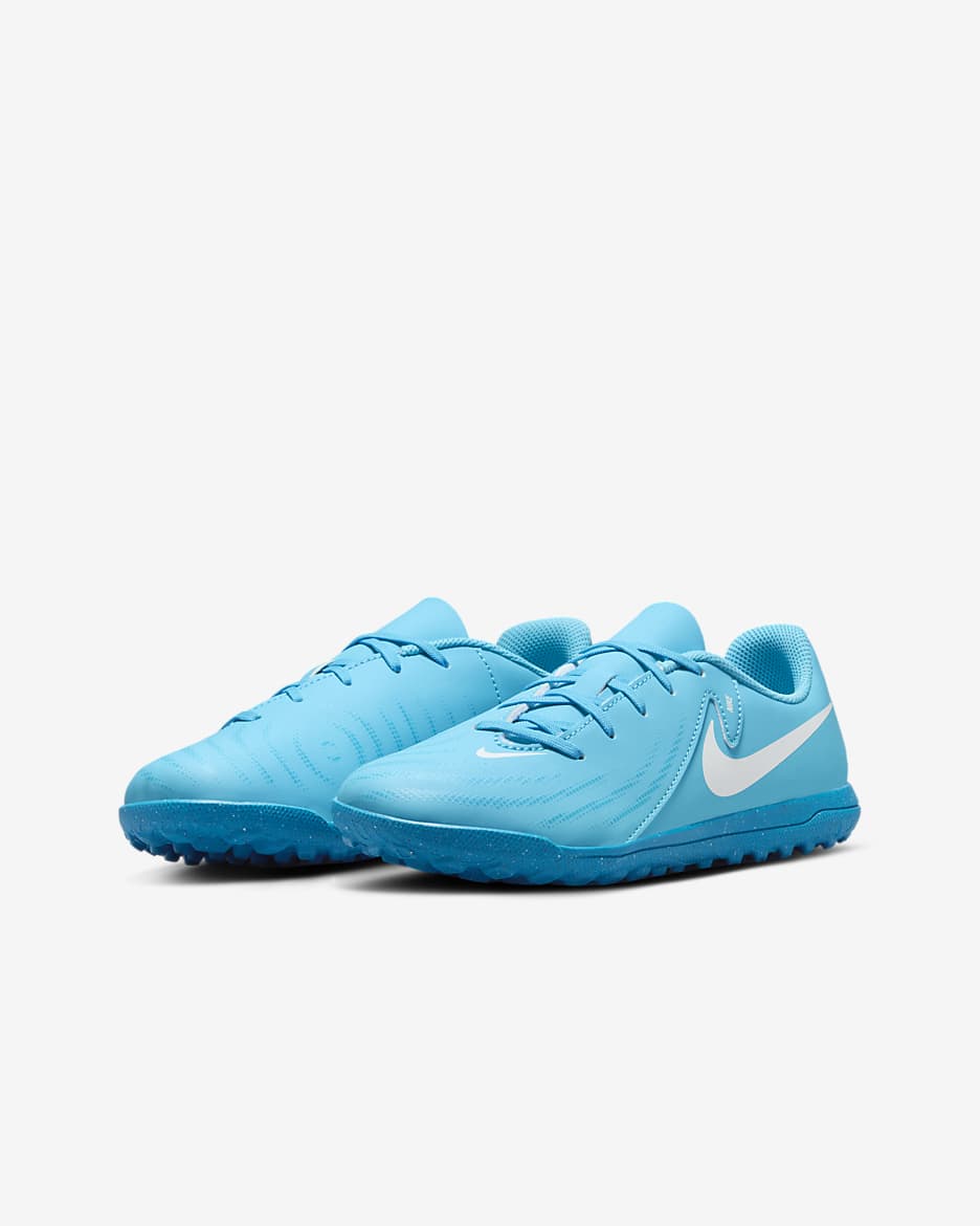 รองเท้าฟุตบอลเด็กเล็ก/เด็กโต TF Nike Jr. Phantom GX 2 Club - Blue Fury/ขาว