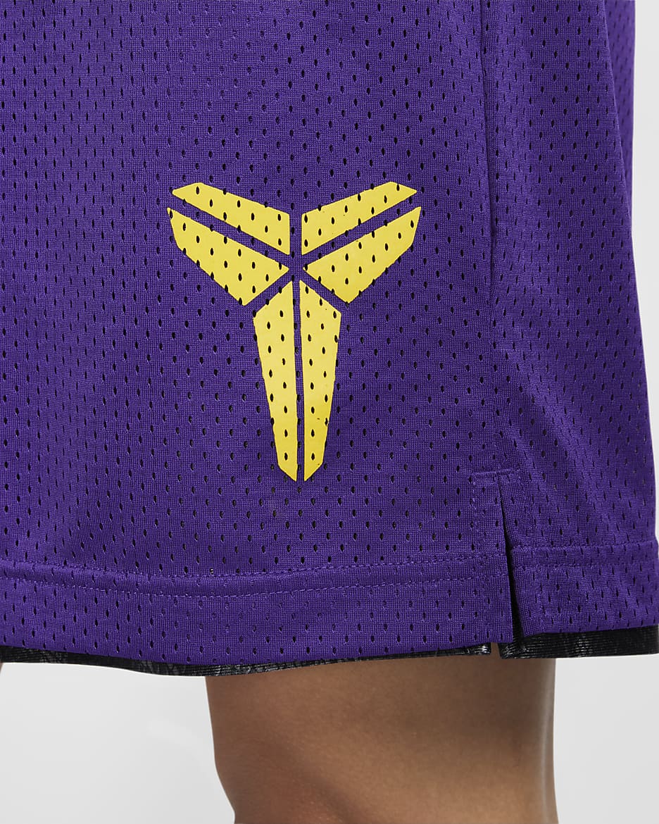 Kobe Men's 15cm (approx.) Dri-FIT Standard Issue Reversible Basketball Shorts - Black/Field Purple/Amarillo