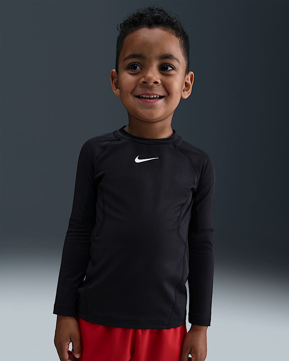 Playera de manga larga Dri-FIT infantil Nike Pro - Negro
