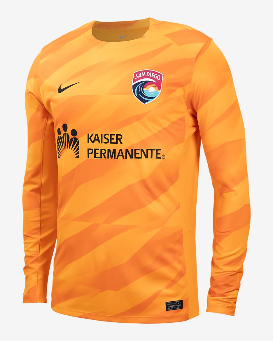 San Diego Wave FC 2024 Goalkeeper Nike NWSL Long-Sleeve Replica Jersey - Taxi/Vivid Orange