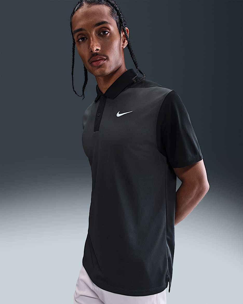 Polo de golf Dri-FIT para hombre Nike Victory+ - Antracita/Negro/Blanco