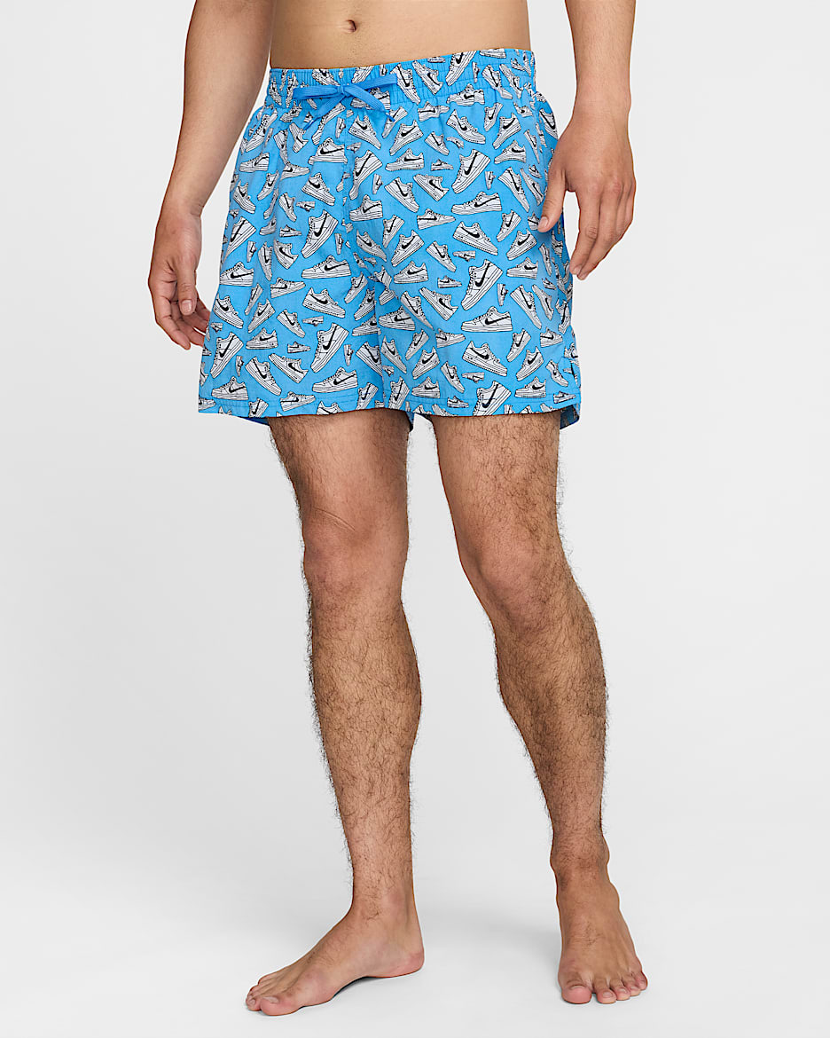 Shorts Volley de 13 cm con forro de ropa interior para hombre Nike Swim Breaker - Azul universitario/Blanco/Negro/Azul universitario