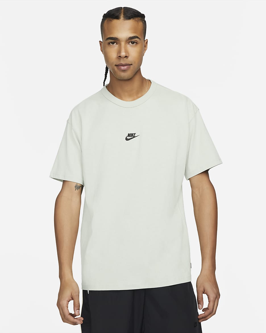Nike Sportswear Premium Essentials 男款 T 恤 - Seafoam/黑色