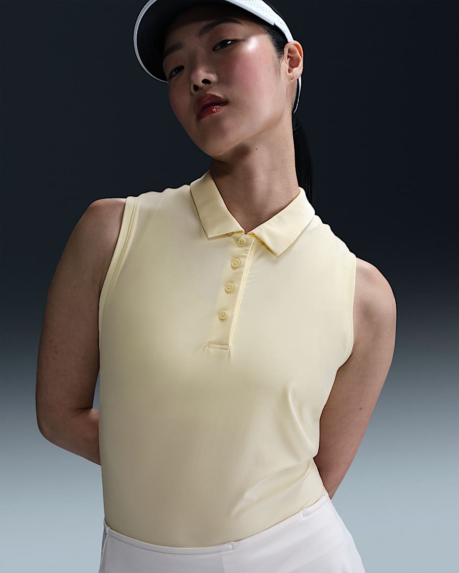 Nike Victory Women's Dri-FIT Sleeveless Polo - Alabaster/White