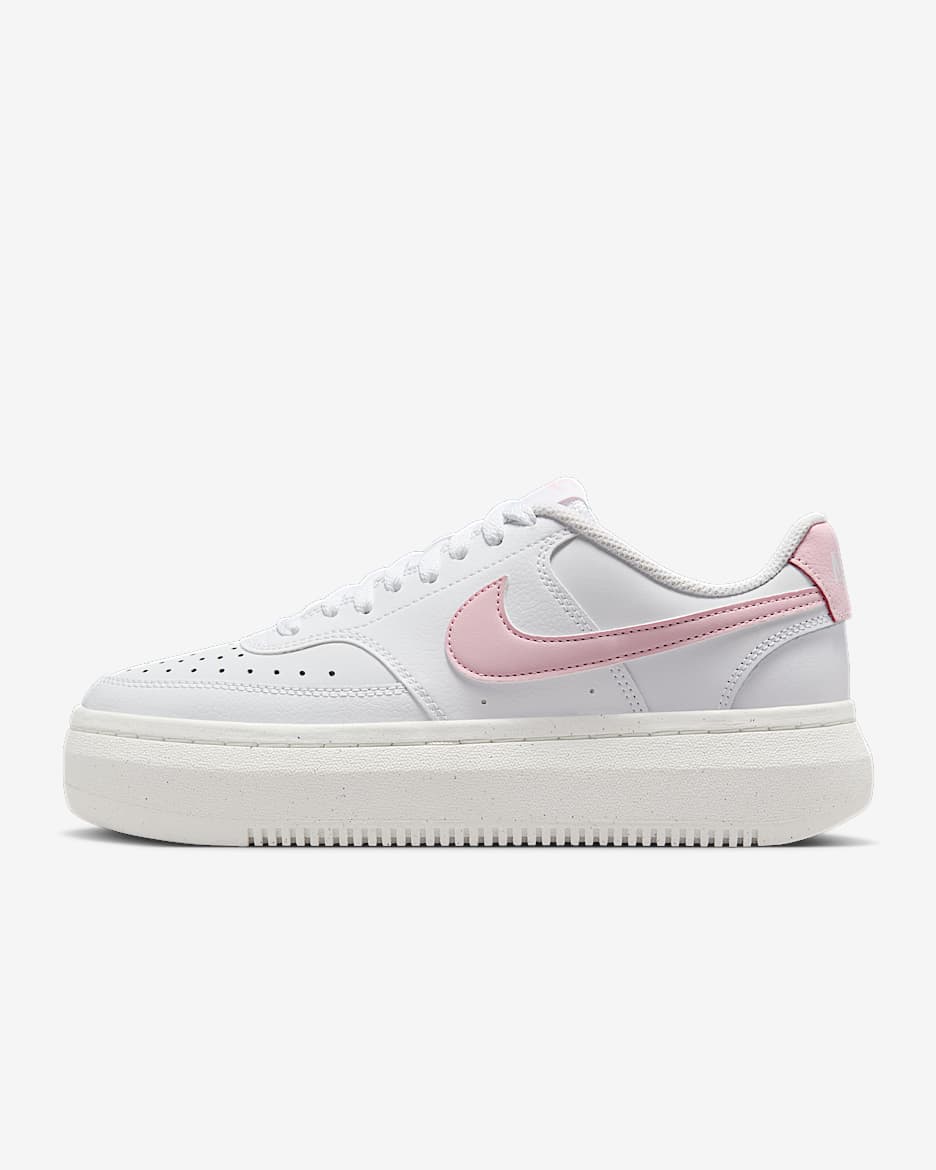 Calzado para mujer Nike Court Vision Alta - Blanco/Vela/Espuma rosa