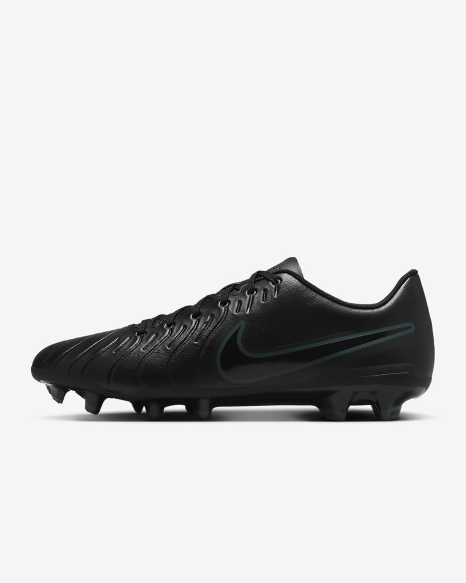 Tacos de fútbol de corte low para terrenos múltiples Nike Tiempo Legend 10 Club - Negro/Jungla intenso/Negro