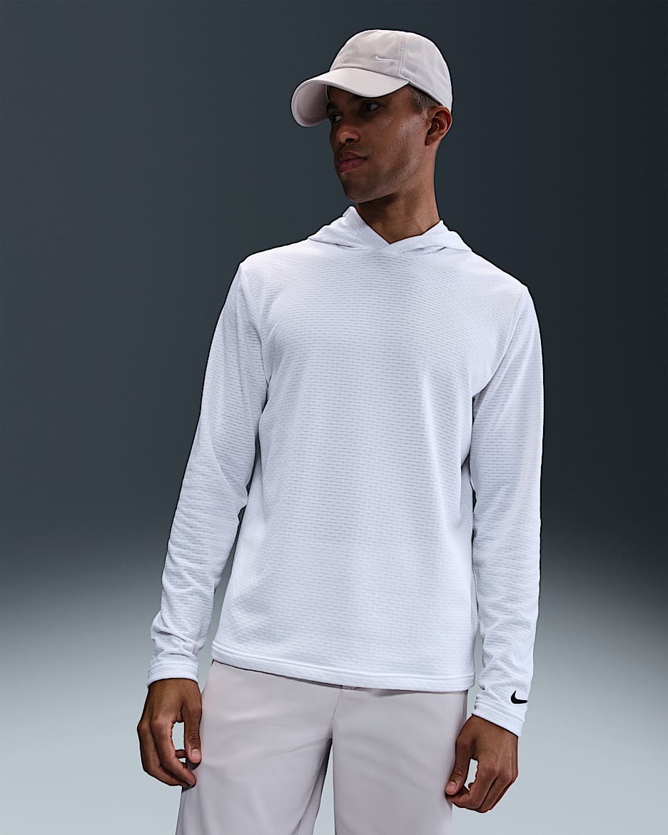 Sudadera con gorro de golf Dri-FIT para hombre Nike Tour - Blanco/Negro