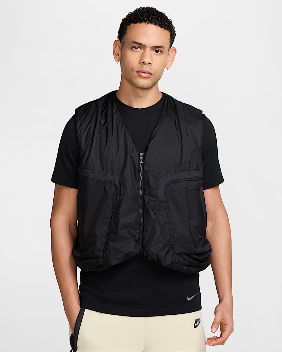 Nike Tech vevd vest til herre - Svart/Svart