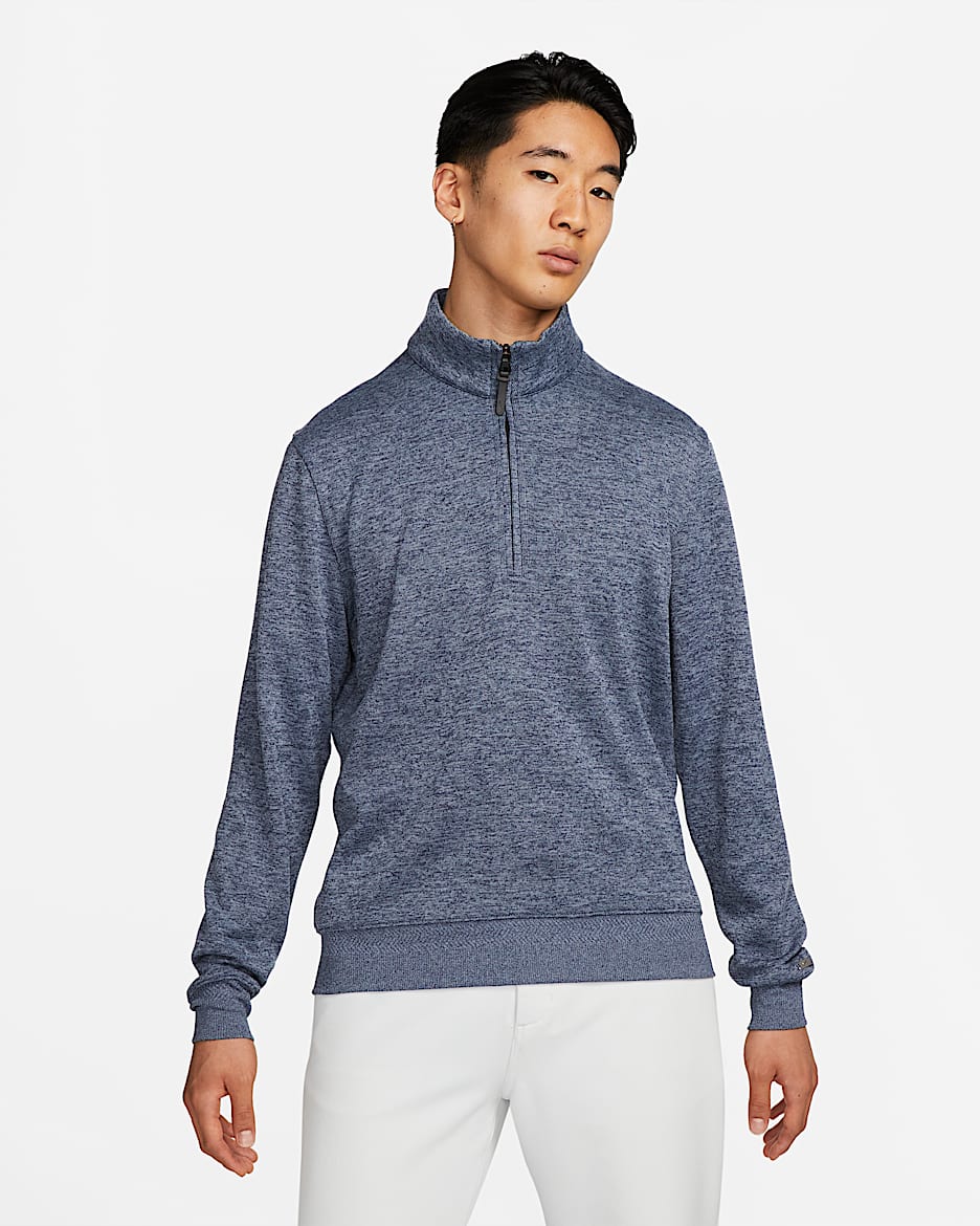 Nike Dri-FIT Player Men's Half-Zip Golf Top - Obsidian/Ashen Slate