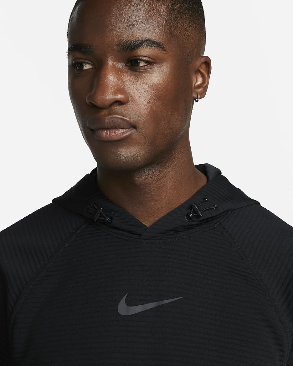 Nike Men's Dri-FIT Fleece Fitness Sweatshirt - Black/Iron Grey