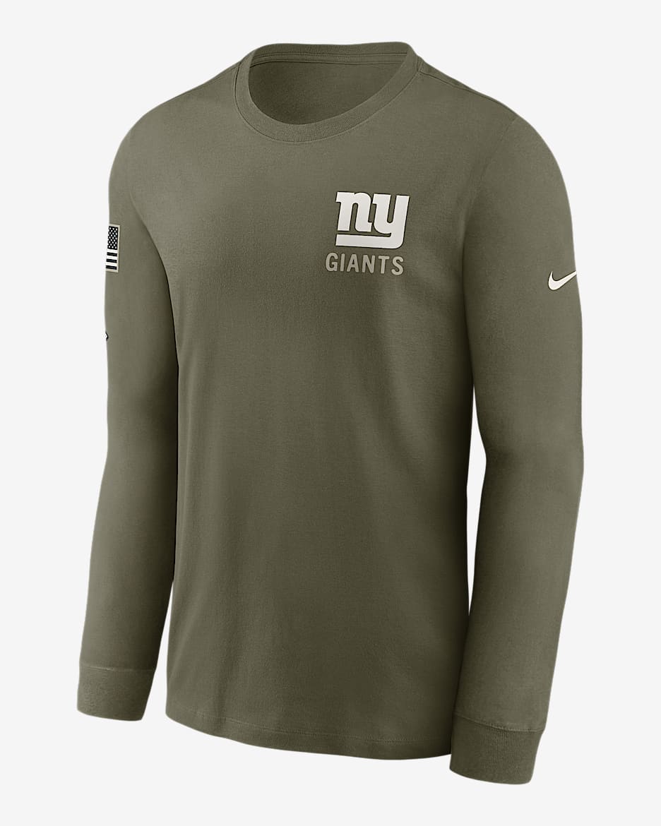 New York Giants Salute to Service Men's Nike NFL Long-Sleeve T-Shirt - Olive