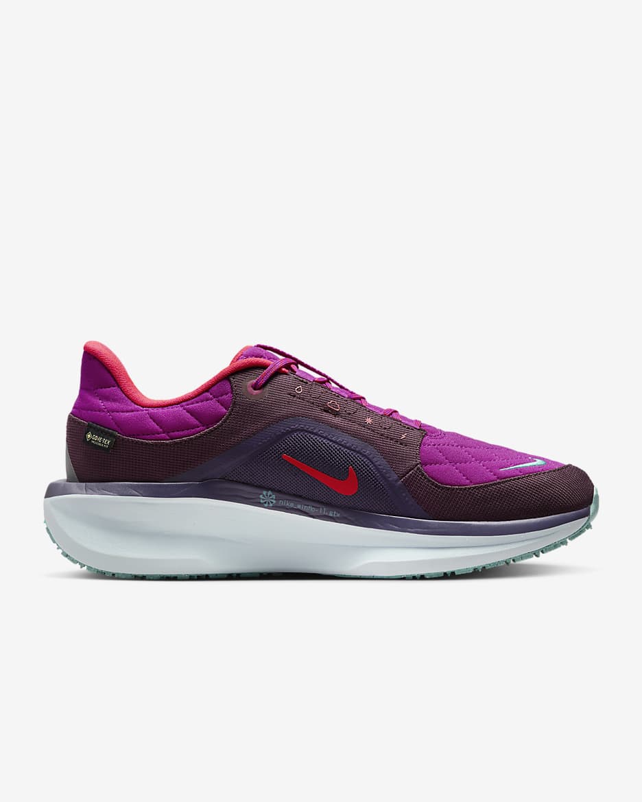 Nike Winflo 11 GORE-TEX SE Men's Waterproof Road Running Shoes - Vivid Grape/Dark Raisin/Green Frost/Bright Crimson