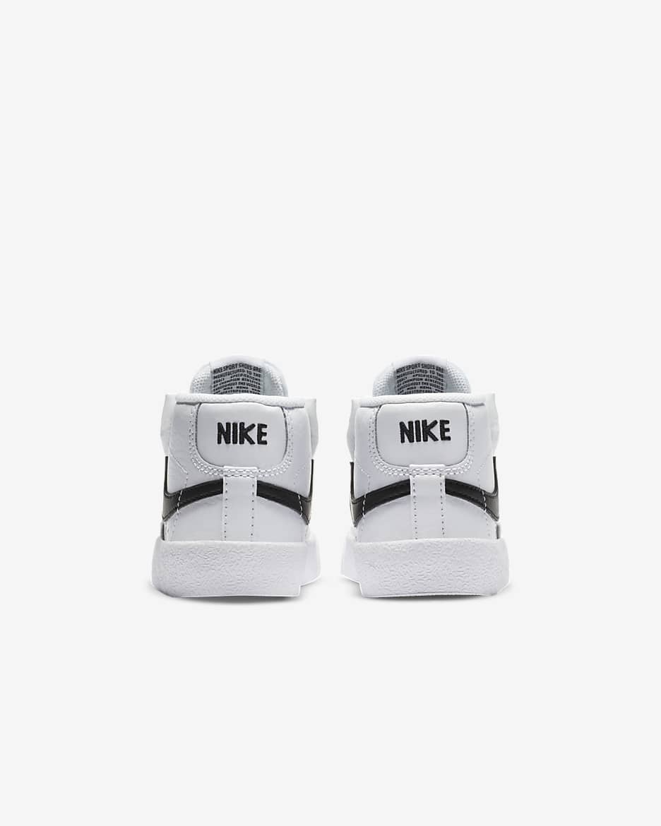 Chaussure Nike Blazer Mid '77 pour Bébé et Petit enfant - Blanc/Total Orange/Noir