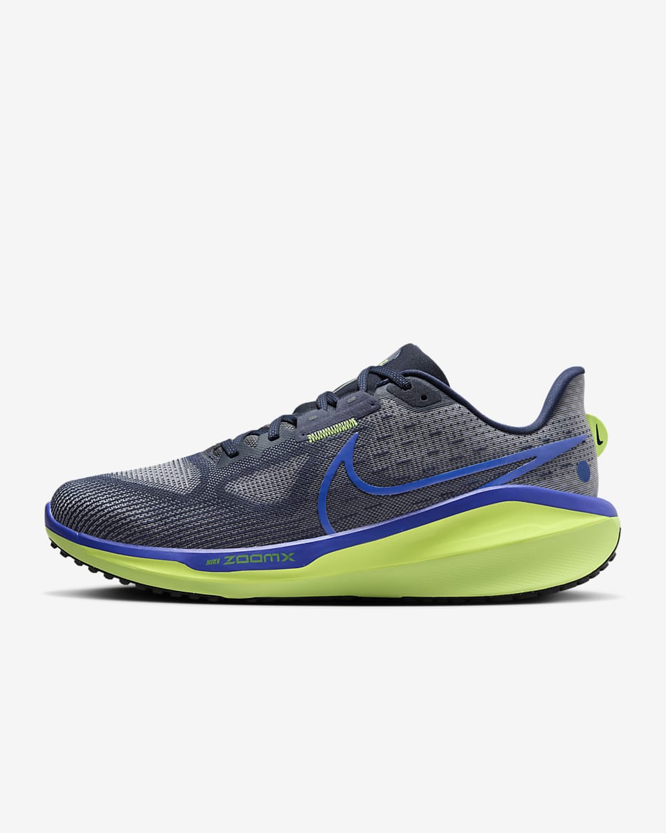 Tenis de correr en pavimento para hombre Nike Vomero 17 - Azul marino medianoche/Obsidiana oscuro/Volt/Azul astronómico