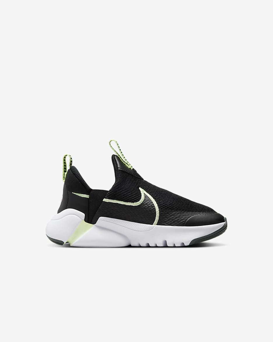 Nike Flex Plus 2 Younger Kids' Shoes - Black/Vintage Green/White/Barely Volt