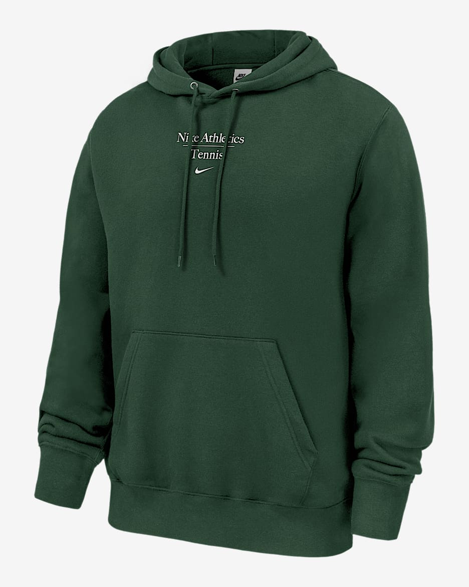 Nike Club Fleece Men's Tennis Pullover Hoodie - Gorge Green