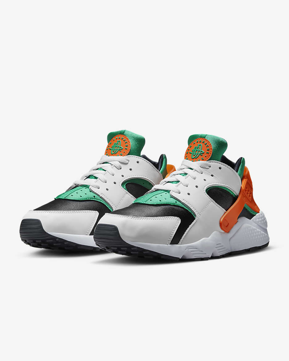 Nike Air Huarache Men's Shoes - White/Stadium Green/Black/Safety Orange