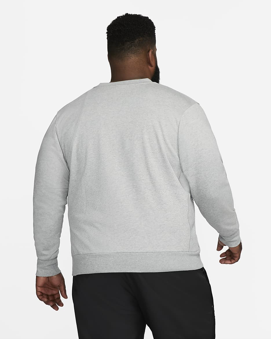 Nike Standard Issue Men's Dri-FIT Crew Basketball Top - Dark Grey Heather/Pale Ivory