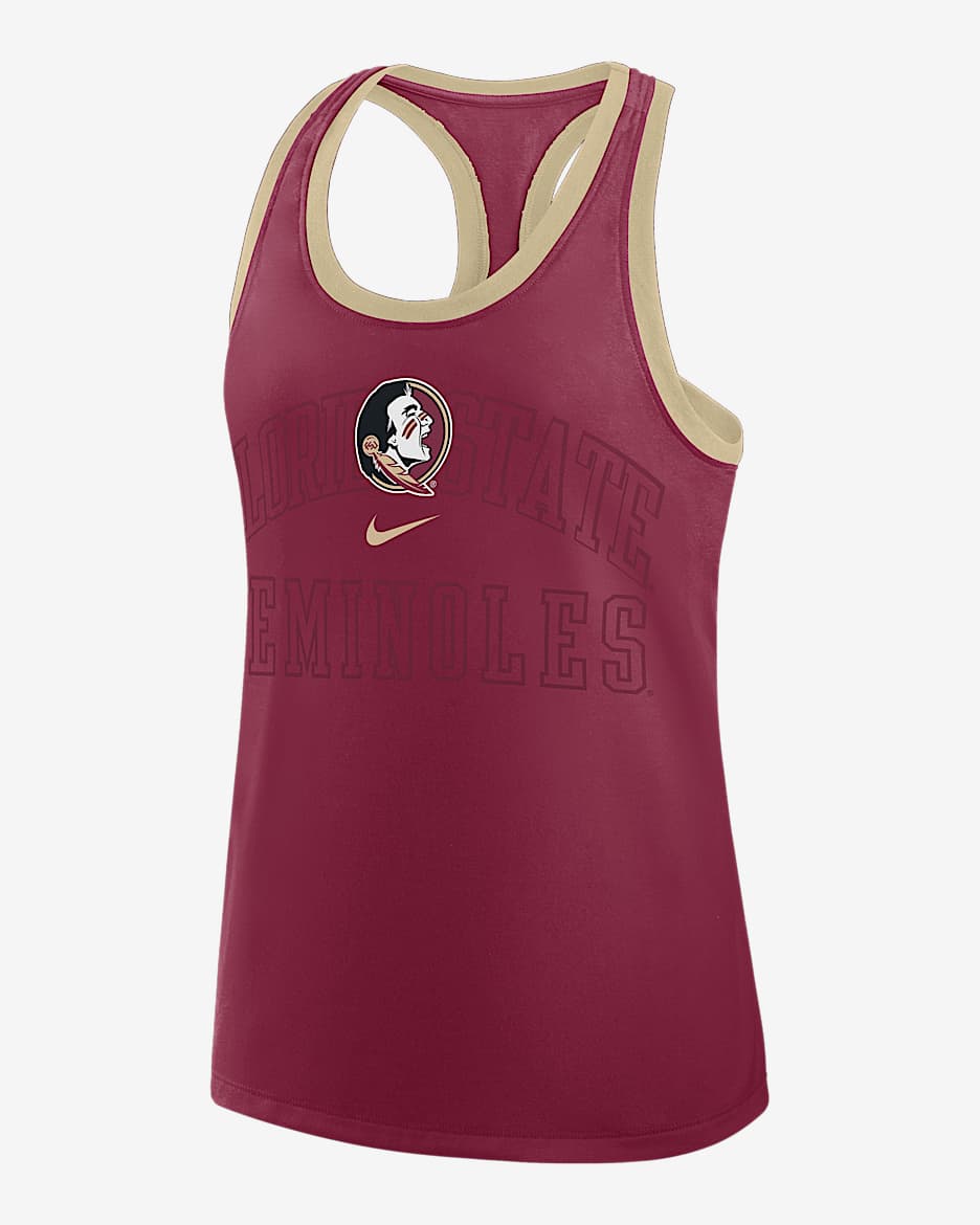 Florida State Primetime Shadow Women's Nike College Racerback Tank Top - Maroon