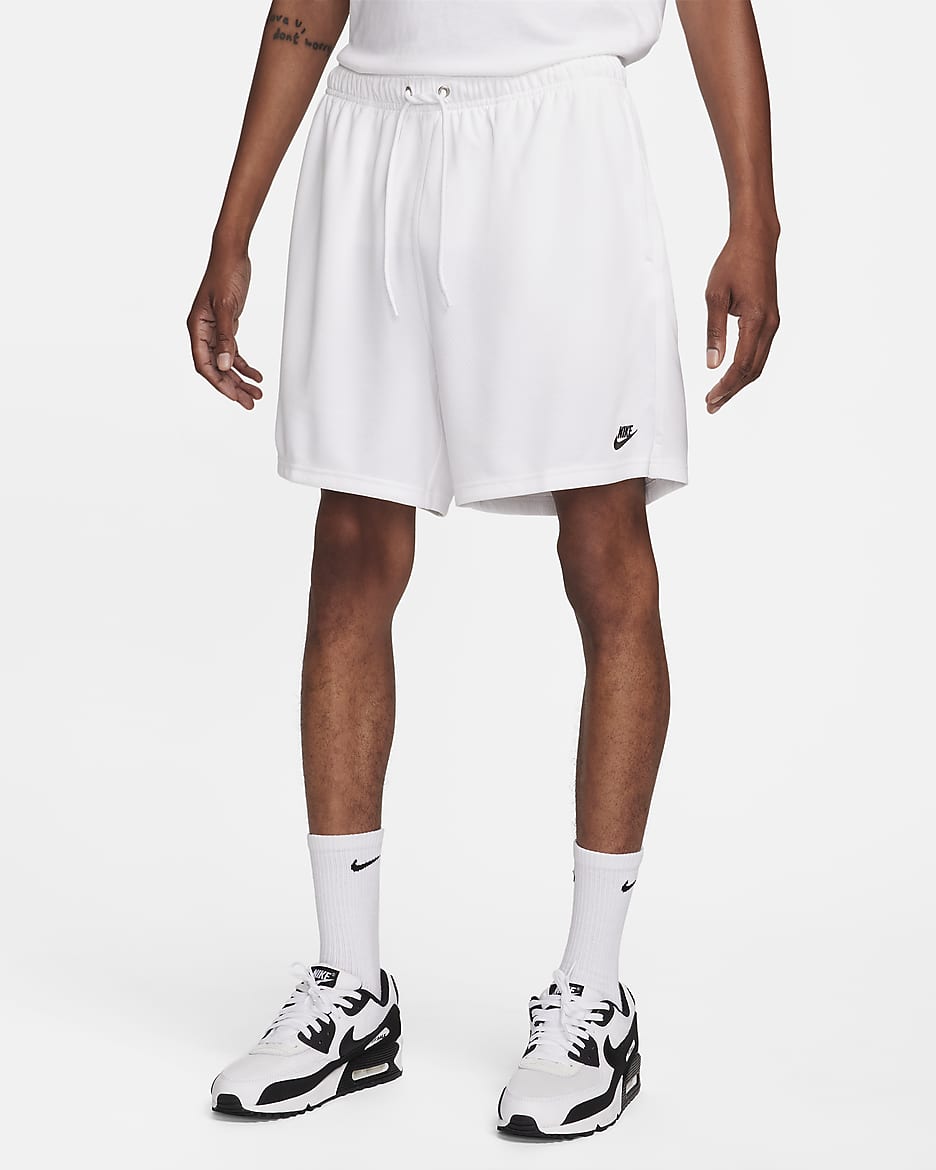 Shorts de malla Flow para hombre Nike Club - Blanco/Negro