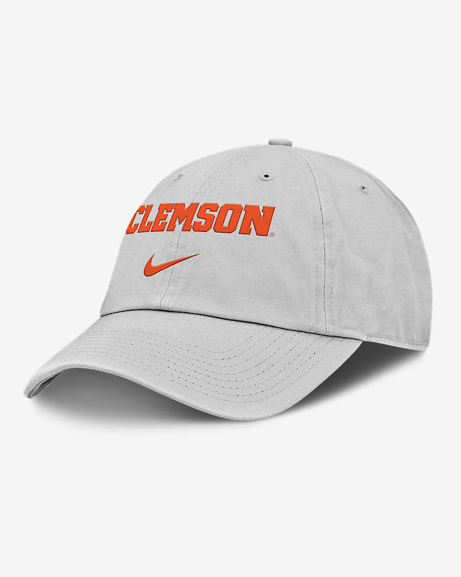 Gorra universitaria Nike ajustable para hombre Clemson Off-Field Club Gameday - Gris