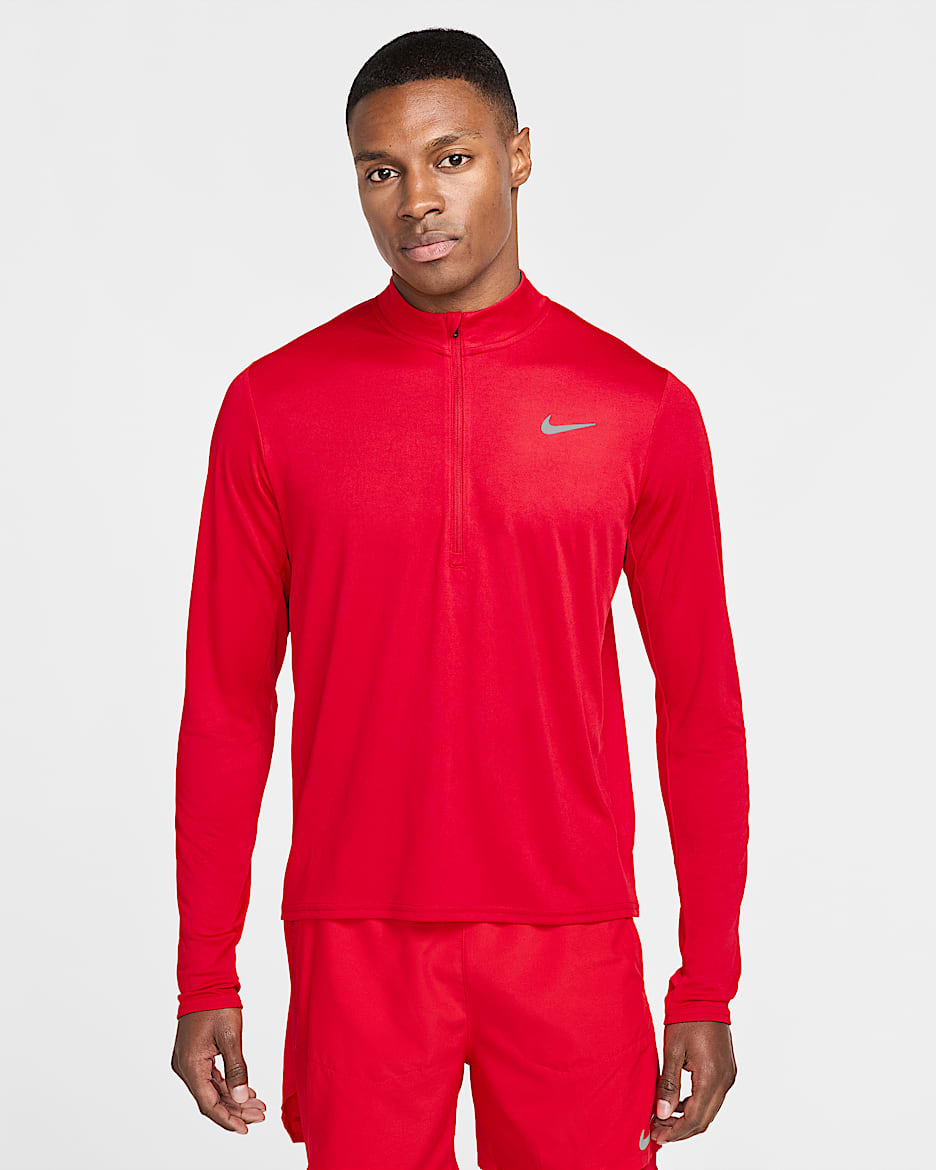 Nike Pacer Dri-FIT-Laufoberteil mit Halbreißverschluss für Herren - University Red