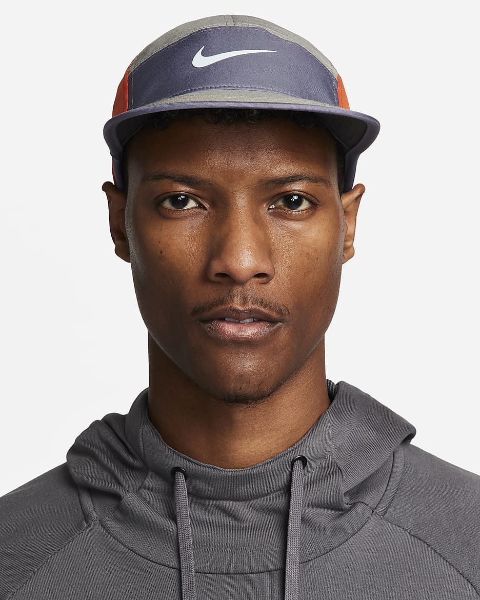 Nike Dri-FIT Fly Unstructured Swoosh Cap - Dark Stucco/Light Carbon/Cosmic Clay/Glacier Blue