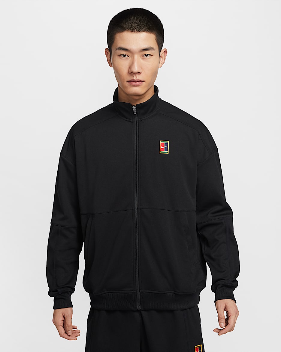 NikeCourt Heritage Men's Tennis Jacket - Black/Black