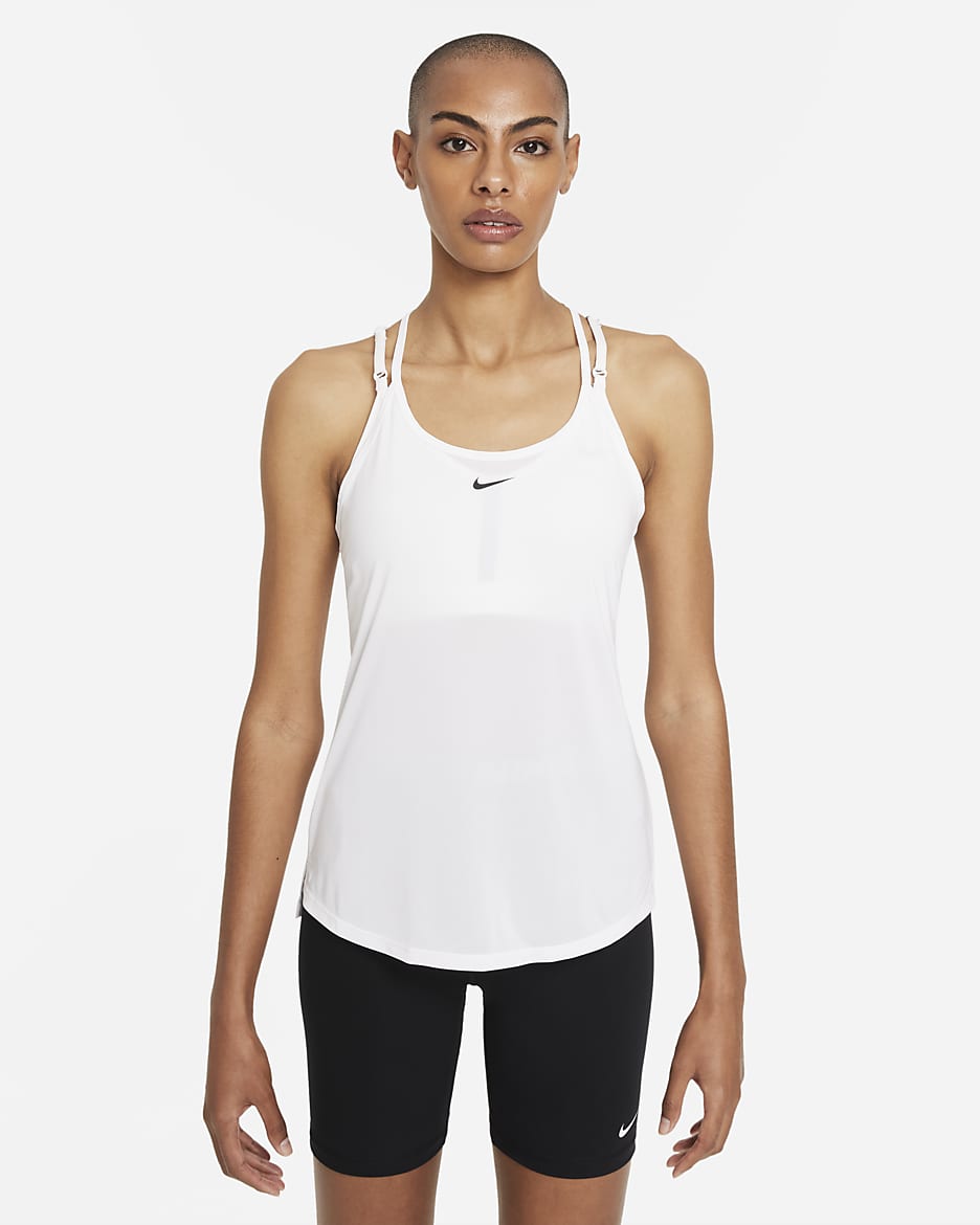 Nike Dri-FIT One Elastika Women's Standard Fit Tank - White/Black