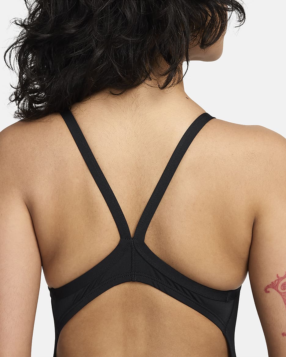 Nike HydraStrong Racerback One-Piece Swimsuit - Black