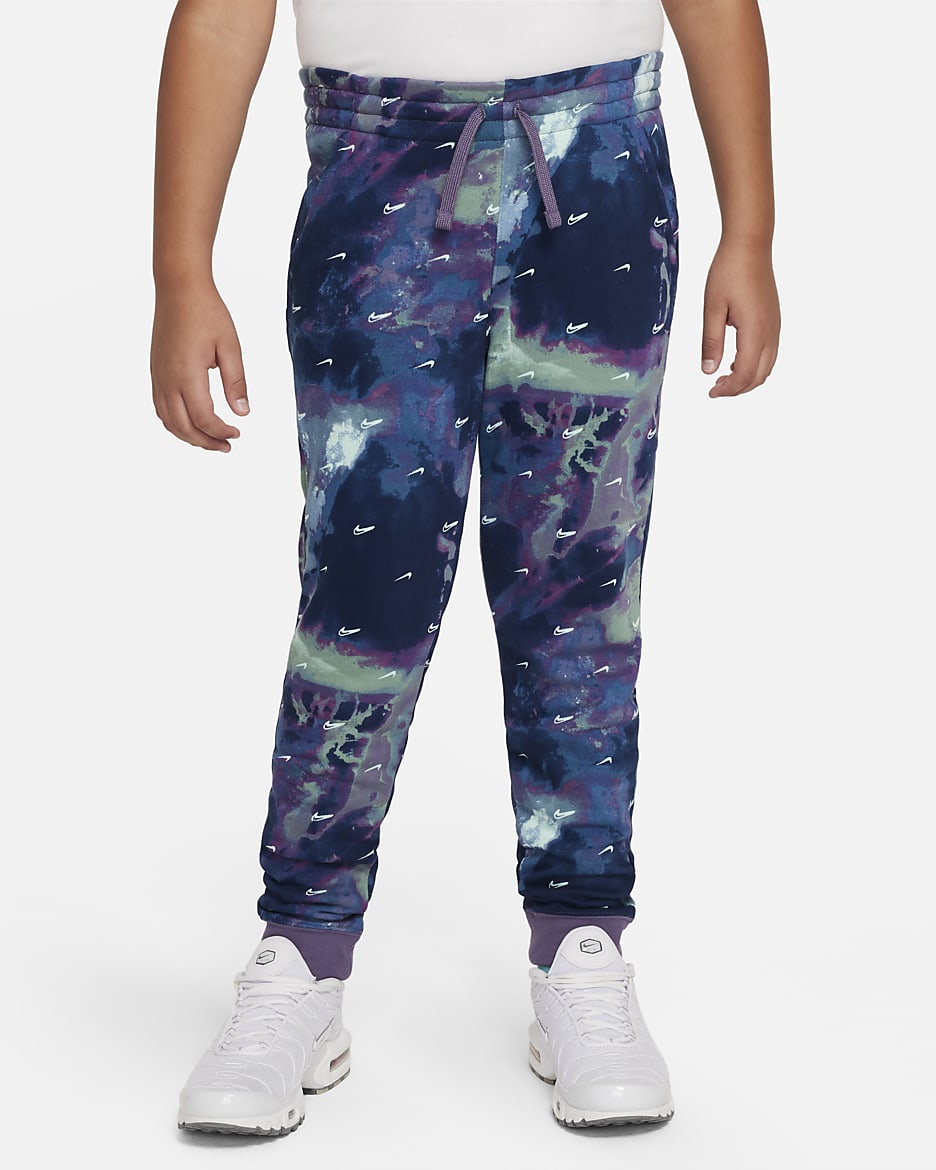 Nike Sportswear Club Fleece Big Kids' (Boys') Printed Joggers (Extended Size) - Valerian Blue/Canyon Purple