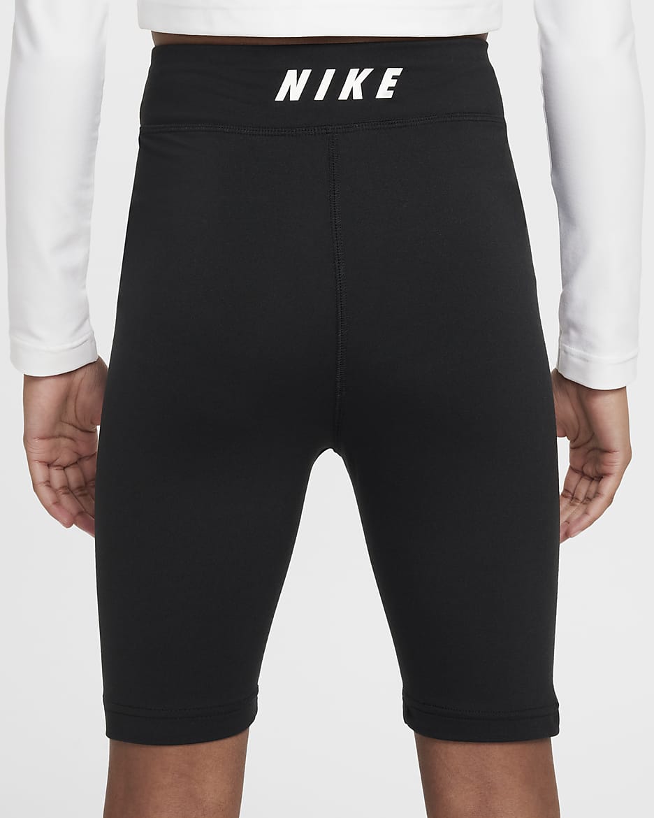 Nike Sportswear Bike-Shorts (ca. 18 cm) für ältere Kinder (Mädchen) - Schwarz