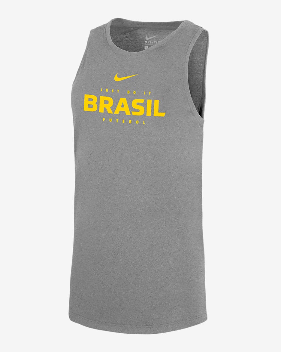 Brazil Women's Nike Dri-FIT Tank - Dark Grey Heather