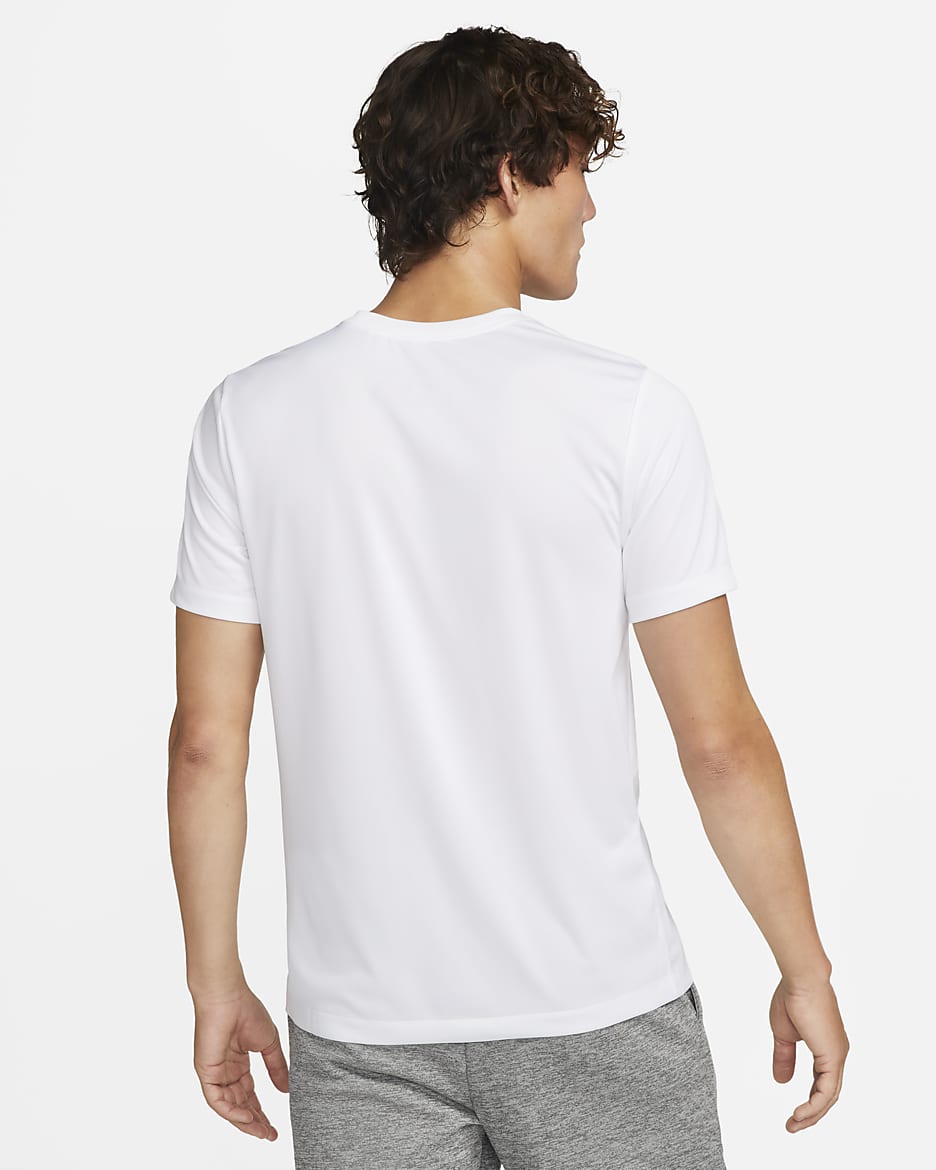 Nike Dri-FIT Men's Fitness T-Shirt - White/Black