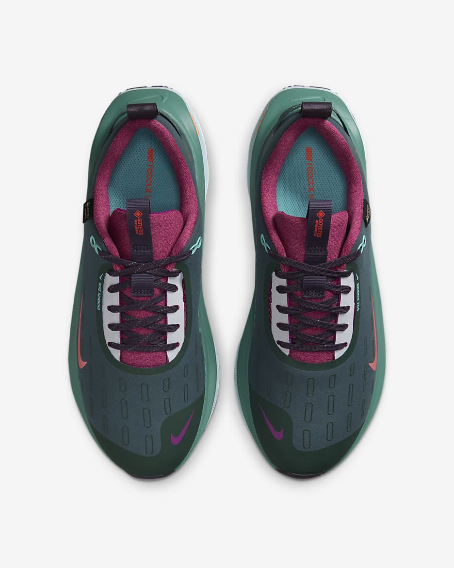 Damskie wodoszczelne buty do biegania po asfalcie Nike InfinityRN 4 GORE-TEX - Vintage Green/Dark Raisin/Green Frost/Bright Crimson