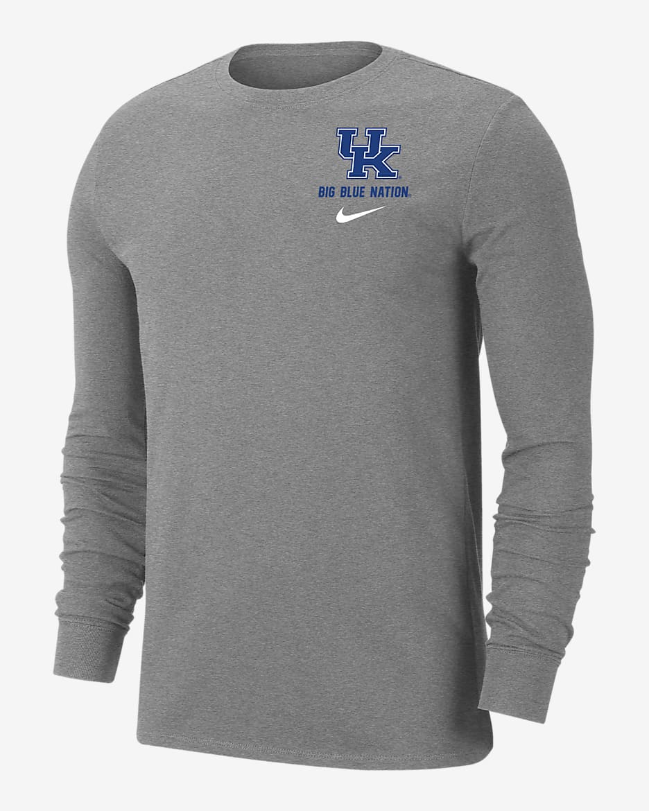Nike College Dri-FIT (Kentucky) Men's Long-Sleeve T-Shirt - Dark Grey Heather