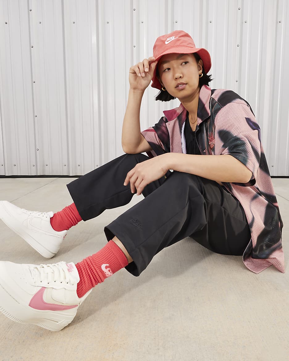 Nike Air Force 1 PLT.AF.ORM Women's Shoes - Sail/Coconut Milk/Sea Coral/Coral Chalk