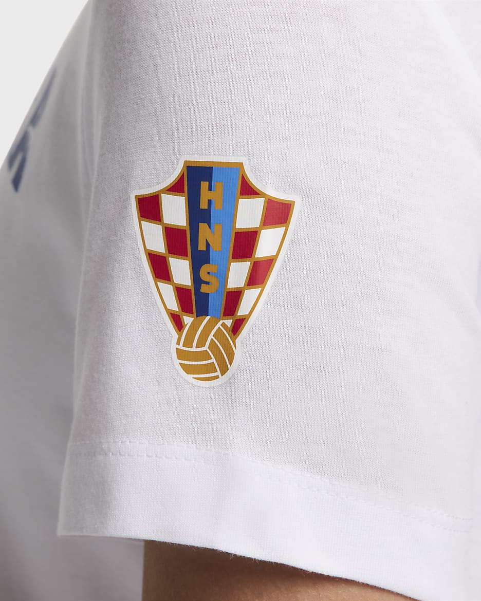 Croatia Crest Women's Nike Football T-Shirt - White/University Red