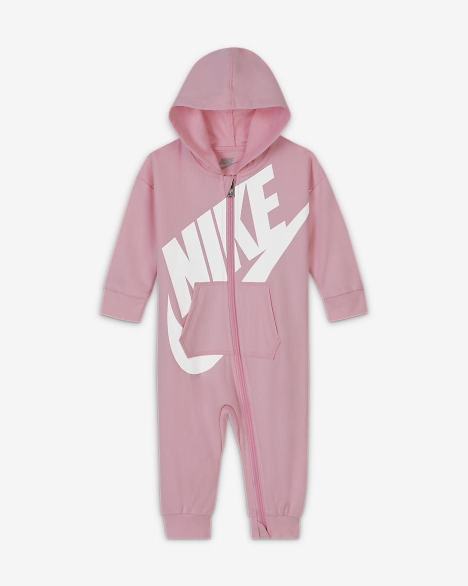 Nike Baby (0–12M) Full-Zip Overalls - Pink