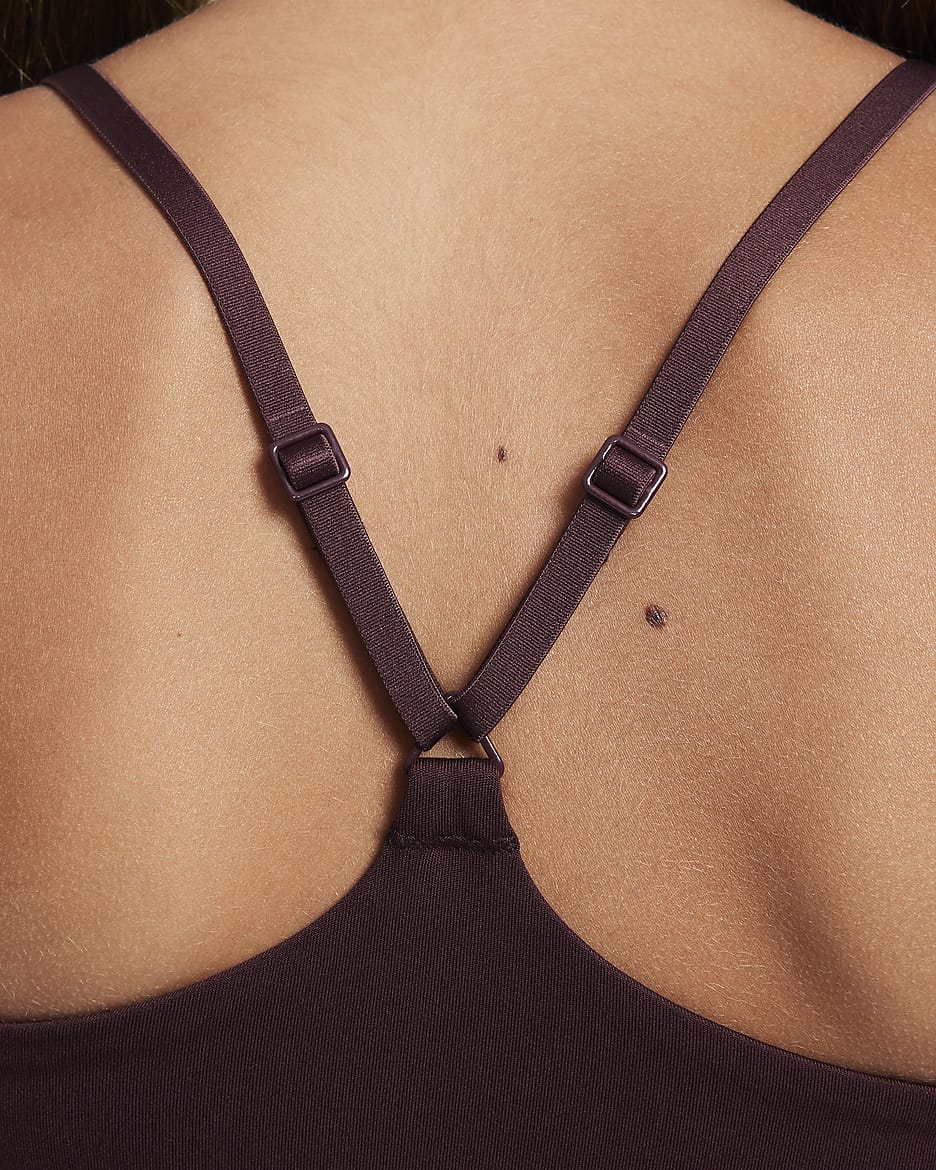 Brassière de sport Nike Indy pour fille - Burgundy Crush/Burgundy Crush