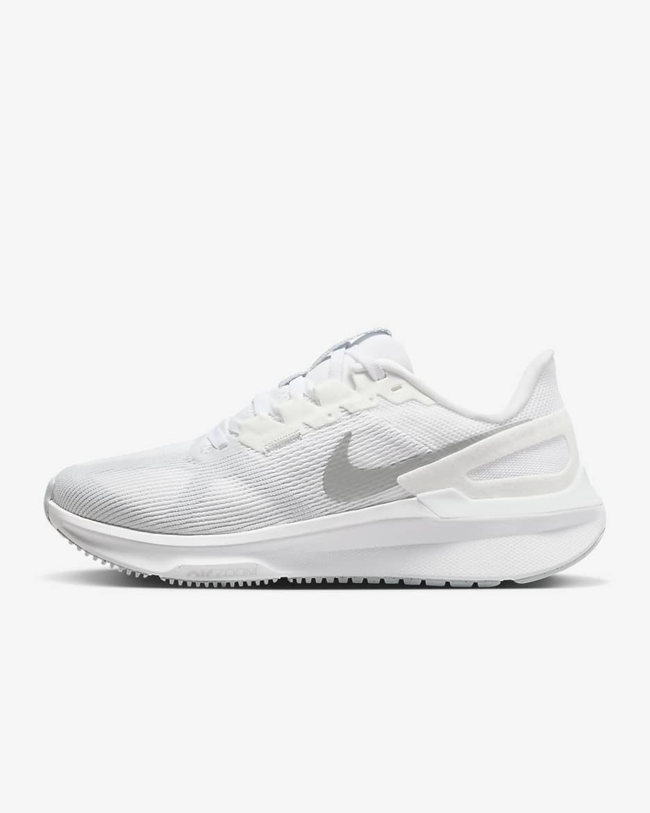 Nike Structure 25 Women's Road Running Shoes - White/Pure Platinum/Metallic Silver