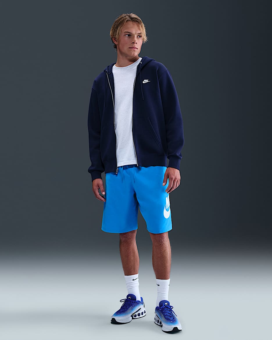 Shorts de tejido Woven para hombre Nike Club - Azul foto claro/Blanco